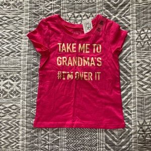 Toddler girl pink grandmas shirt